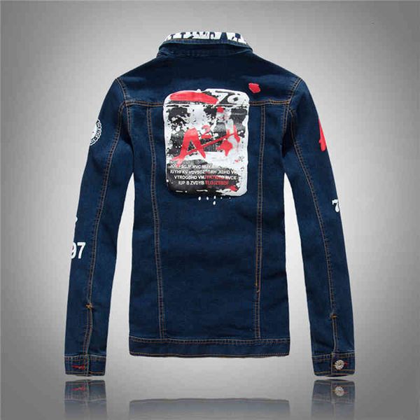 men's jackets slim english flag patch design rivet jean jacket casual dark blue washed denim coat outerwear thr2, Black;brown
men's jackets slim english flag patch design rivet jean jacket casual dark blue washed denim coat outerwear thr2, Black;brown