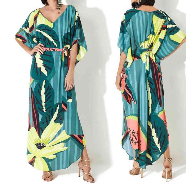 quick-drying green bohemian printed bats sleeve self belted high waist summer dress beach kaftan plus size women beachwear n935 210416, White;black
quick-drying green bohemian printed bats sleeve self belted high waist summer dress beach kaftan plus size women beachwear n935 210416, White;black