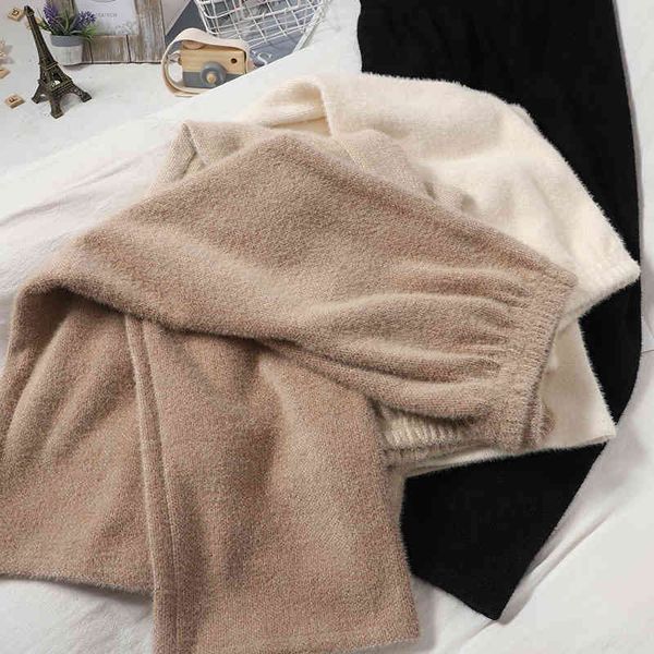 high street autumn fashion plush casual pants korean slim soft loose wide leg elastic waist straight-leg women 210420, Black;white
high street autumn fashion plush casual pants korean slim soft loose wide leg elastic waist straight-leg women 210420, Black;white