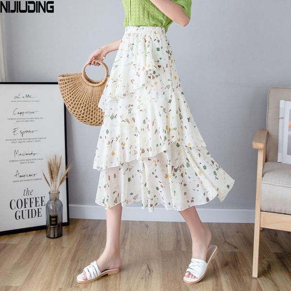 nijiuidng fashion summer chiffon skirts women floral printing a-line casual ruffles high wasit skirt with lining 210514, Black
nijiuidng fashion summer chiffon skirts women floral printing a-line casual ruffles high wasit skirt with lining 210514, Black