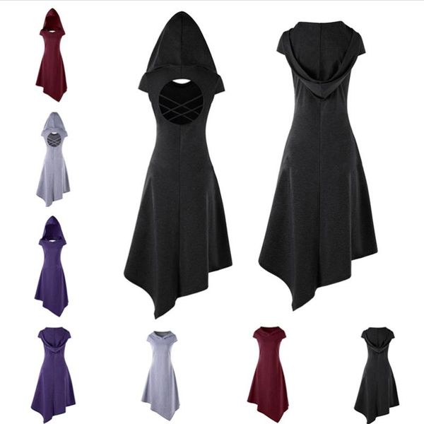 casual dresses womens vintage gothic hooded cut out midi dress ladies silm fit batas blusas feminina short sleeve vestidos mujer, Black;gray
casual dresses womens vintage gothic hooded cut out midi dress ladies silm fit batas blusas feminina short sleeve vestidos mujer, Black;gray