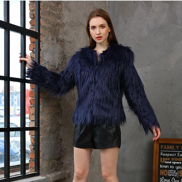 women's fur & faux winter sheepskin coat jackets for women artificial jacket, Black 
women's fur & faux winter sheepskin coat jackets for women artificial jacket, Black