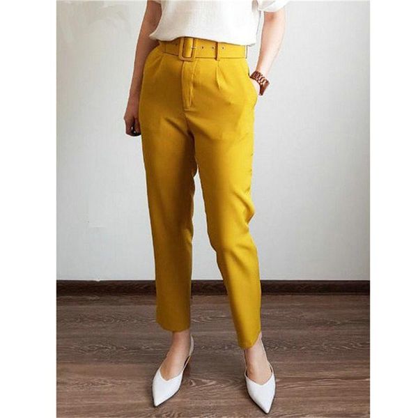 women's pants & capris woman high waist sashes pockets office ladies black suit pant fashion, Black;white
women's pants & capris woman high waist sashes pockets office ladies black suit pant fashion, Black;white
