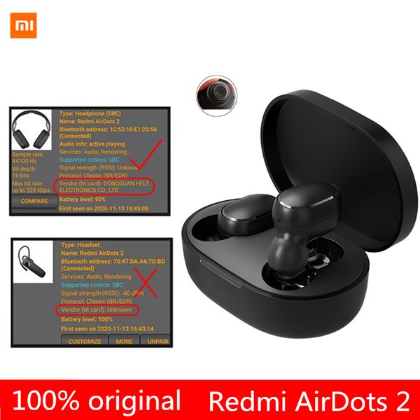 Original New Xiaomi Redmi AirDots 2 Wireless Bluetooth 5.0 TWS Earphone Headset Left Right Low Lag Mode Mi True Stereo Auto Link
Original New Xiaomi Redmi AirDots 2 Wireless Bluetooth 5.0 TWS Earphone Headset Left Right Low Lag Mode Mi True Stereo Auto Link