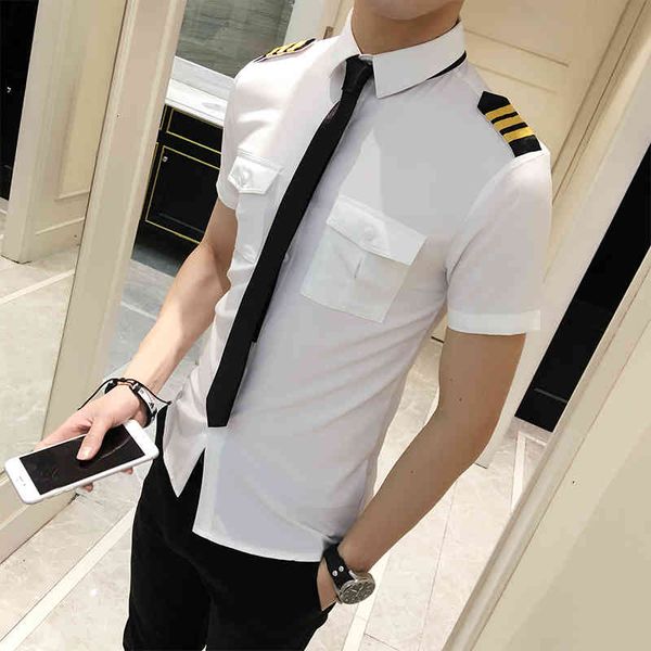 men's casual shirts flight attendants clothing spring men short sleeve shirt summer slim fit mens 6xl-s camisa masculina black/whi, White;black
men's casual shirts flight attendants clothing spring men short sleeve shirt summer slim fit mens 6xl-s camisa masculina black/whi, White;black