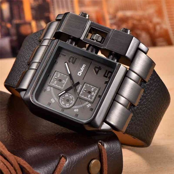 oulm 3364 casual wristwatch square dial wide strap men's quartz watch luxury brand male clock super big men watches montre homme 210407, Slivery;brown
oulm 3364 casual wristwatch square dial wide strap men's quartz watch luxury brand male clock super big men watches montre homme 210407, Slivery;brown