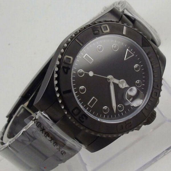 wristwatches full black pvd plated 40mm automatic men wristwatch sterile dial sapphire miyota 8215 oyster band brushed insert, Slivery;brown
wristwatches full black pvd plated 40mm automatic men wristwatch sterile dial sapphire miyota 8215 oyster band brushed insert, Slivery;brown