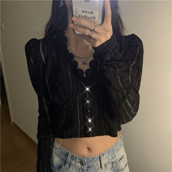 long-sleeved shirt women's design sense niche v-neck autumn short paragraph with slim temperament gx1392 210507, White
long-sleeved shirt women's design sense niche v-neck autumn short paragraph with slim temperament gx1392 210507, White