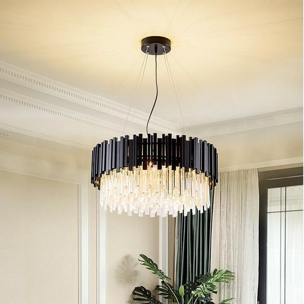 chandeliers modern stylish crystal chandelier black round led light for living room bedroom lighting
chandeliers modern stylish crystal chandelier black round led light for living room bedroom lighting