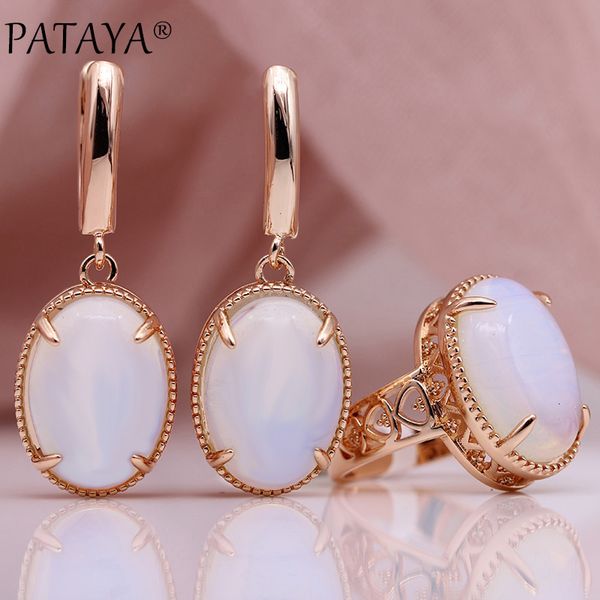 jewelry sets pataya new moonstone natural stone women wedding hollow fine fashion set 585 rose gold love long earrings rings, Black
jewelry sets pataya new moonstone natural stone women wedding hollow fine fashion set 585 rose gold love long earrings rings, Black