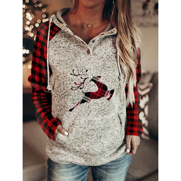 2021 Europe and Autumn/Winter Christmas Good Women's Tops Christmas Printed Long Sleeve Hooded Pocket Sweatshirt, Black
2021 Europe and Autumn/Winter Christmas Good Women's Tops Christmas Printed Long Sleeve Hooded Pocket Sweatshirt, Black