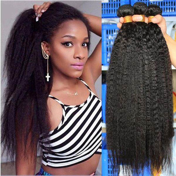 human hair bulks coarse kinky straight bundles brazilian virgin weave 100% 2&3 for women extensions, Black
human hair bulks coarse kinky straight bundles brazilian virgin weave 100% 2&3 for women extensions, Black