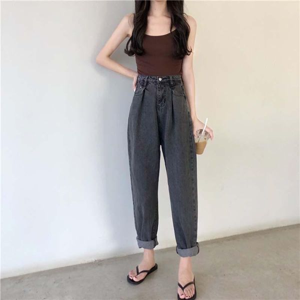 women's pants & capris harajuku denim harem elastic waist hip- loose jeans pant for women ankle-length trousers casual solid soft, Black;white
women's pants & capris harajuku denim harem elastic waist hip- loose jeans pant for women ankle-length trousers casual solid soft, Black;white