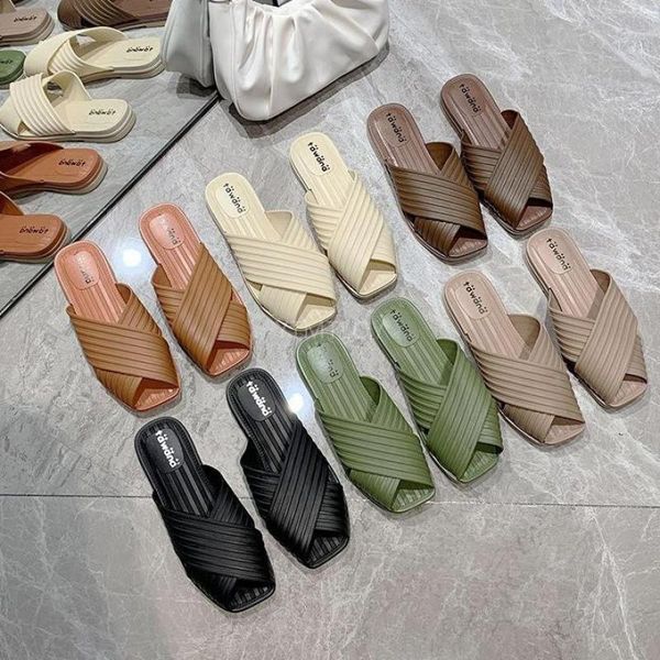 shoes woman cross tied slippers all match flip flops comfortable slides casual flat sandals femme 2021 mules footwear, Black
shoes woman cross tied slippers all match flip flops comfortable slides casual flat sandals femme 2021 mules footwear, Black