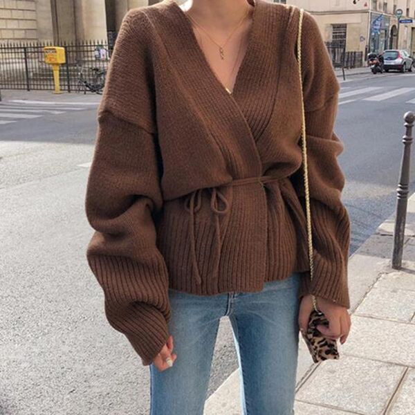 women's sweaters poncho arrival wool full jumper 2021 sweater lazy wind v-neck thick loose tie knit cardigan women off shoulder, White;black
women's sweaters poncho arrival wool full jumper 2021 sweater lazy wind v-neck thick loose tie knit cardigan women off shoulder, White;black