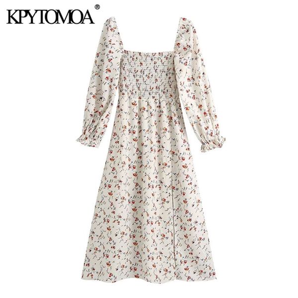 women chic fashion floral print smocked midi dress vintage square collar long sleeve side slit female dresses 210420, Black;gray
women chic fashion floral print smocked midi dress vintage square collar long sleeve side slit female dresses 210420, Black;gray