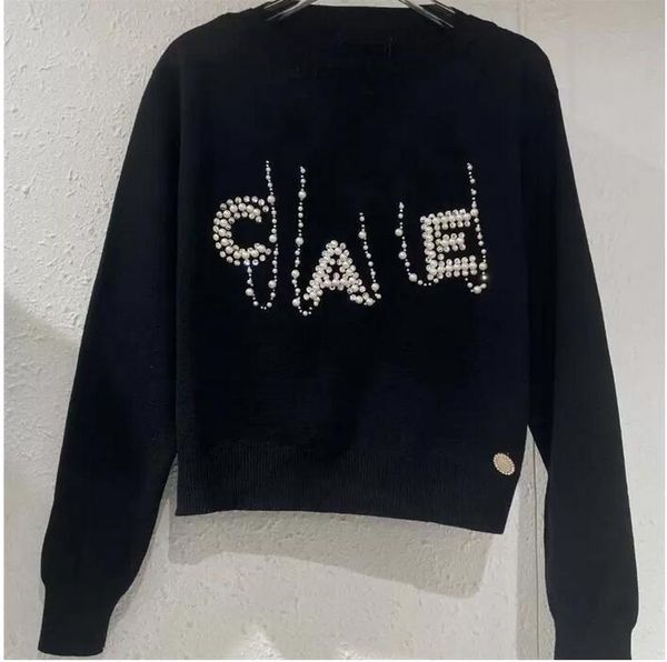 women knitted sweater woollen fall girls wool with pearll ong-sleeved knit shirt super elastic fashion clothes, White;black
women knitted sweater woollen fall girls wool with pearll ong-sleeved knit shirt super elastic fashion clothes, White;black