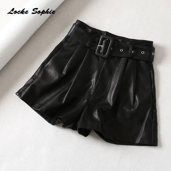 women's shorts high waist plus size 2021 autumn pu leather faux belt splicing wide leg haren ladies skinny, White;black
women's shorts high waist plus size 2021 autumn pu leather faux belt splicing wide leg haren ladies skinny, White;black