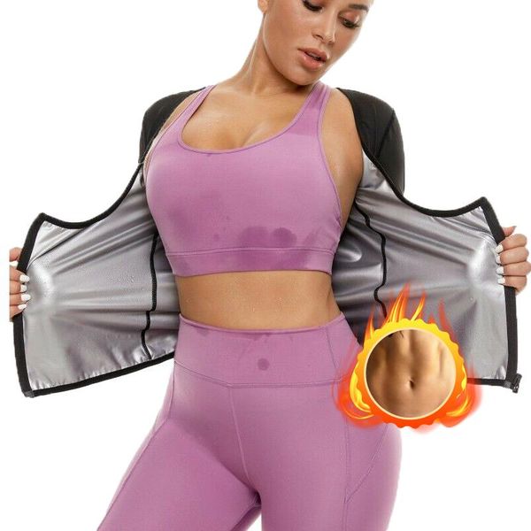 women's shapers women sauna suit waist trainer weight loss body shaper slimming shirt silver coating sweat enhancer fitness workout, Black;white
women's shapers women sauna suit waist trainer weight loss body shaper slimming shirt silver coating sweat enhancer fitness workout, Black;white