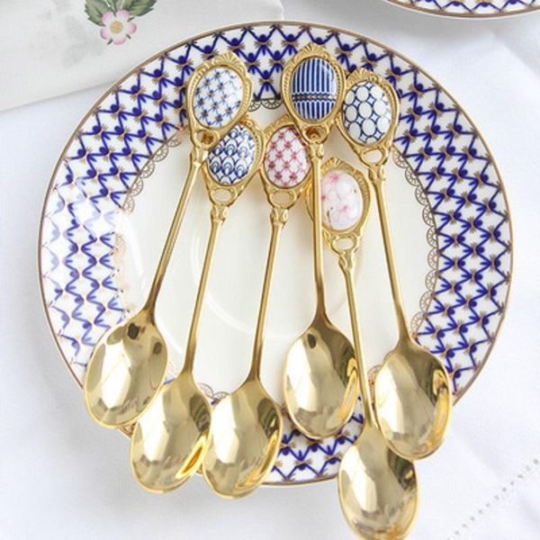 teaspoon set gold plating inlay ceramic handle coffee spoon tablespoons dessert ice cream scoop salad 4pcs spoons
teaspoon set gold plating inlay ceramic handle coffee spoon tablespoons dessert ice cream scoop salad 4pcs spoons