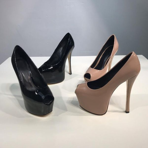 dress shoes classic peep toe women pumps high heels waterproof platform patent leather woman crystal peep-toe, Black
dress shoes classic peep toe women pumps high heels waterproof platform patent leather woman crystal peep-toe, Black