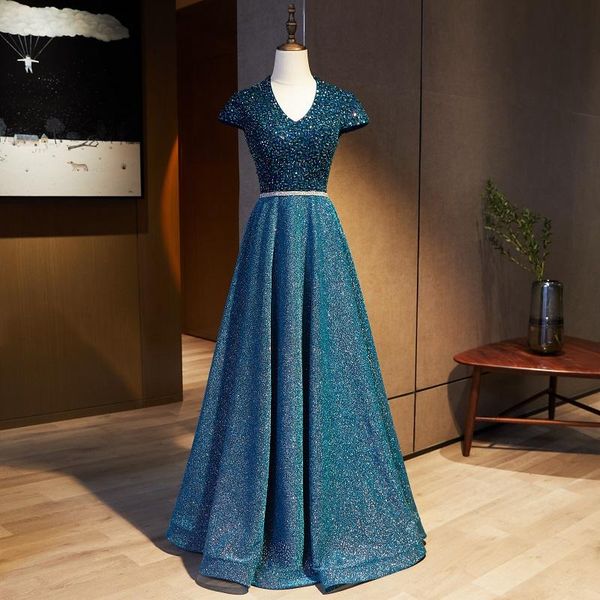 party dresses evening dress luxurious short sleeves a-line deep v-neck backless sequins floor-length lace up formal woman b1161, White;black
party dresses evening dress luxurious short sleeves a-line deep v-neck backless sequins floor-length lace up formal woman b1161, White;black