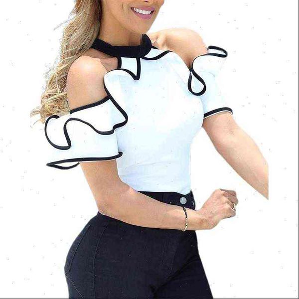 summer off shoulder ruffles womens shirts short sleeve o neck white color blouse ladies blusas casual slim elegant shirt
summer off shoulder ruffles womens shirts short sleeve o neck white color blouse ladies blusas casual slim elegant shirt