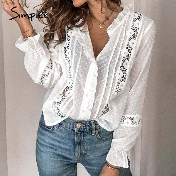 vintage hollow out female office ladies holiday spring summer chic white blouse casual lace long sleeve short 210414
vintage hollow out female office ladies holiday spring summer chic white blouse casual lace long sleeve short 210414