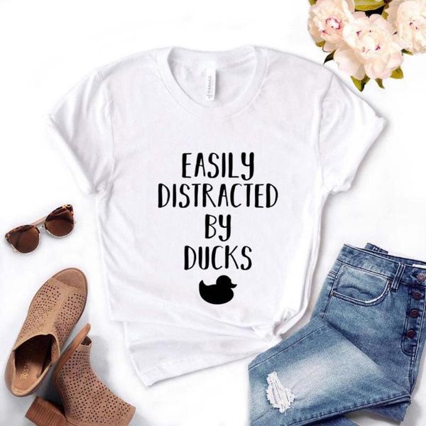 women's t-shirt easily distracted by ducks print women tshirts cotton casual funny t shirt for lady yong girl tee hipster fs-106, White
women's t-shirt easily distracted by ducks print women tshirts cotton casual funny t shirt for lady yong girl tee hipster fs-106, White