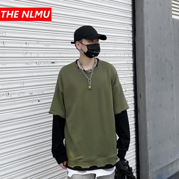 men's hoodies & sweatshirts hip hop fake two pullover men women harajuku loose o-neck sweat shirt fashion streetwear ripped hole wq688, Black
men's hoodies & sweatshirts hip hop fake two pullover men women harajuku loose o-neck sweat shirt fashion streetwear ripped hole wq688, Black