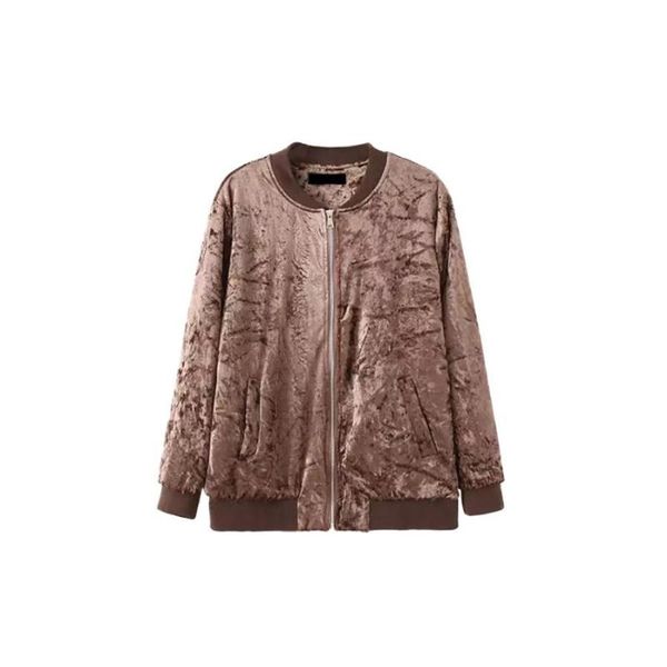 women's jackets chamsgend female velvet coats women long sleeve slim zippers woman 2021 c30109, Black;brown
women's jackets chamsgend female velvet coats women long sleeve slim zippers woman 2021 c30109, Black;brown