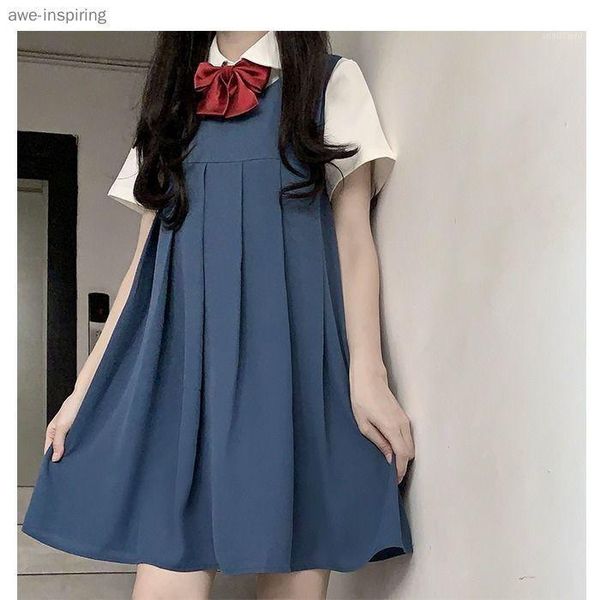 casual dresses 2021 summer dress cute sweet literary fresh girl jk uniform pleated loose fashion shirt vest girlfriends trendy, Black;gray
casual dresses 2021 summer dress cute sweet literary fresh girl jk uniform pleated loose fashion shirt vest girlfriends trendy, Black;gray