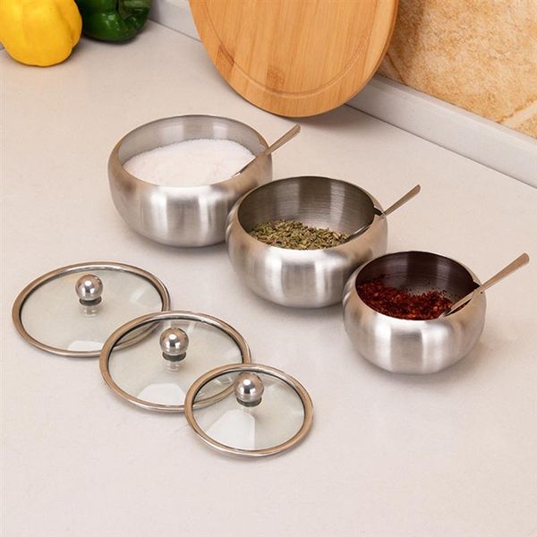 storage bottles & jars stainless steel spice jar sugar pot condiment container seasoning box with lid and serving spoon for home kitchen
storage bottles & jars stainless steel spice jar sugar pot condiment container seasoning box with lid and serving spoon for home kitchen