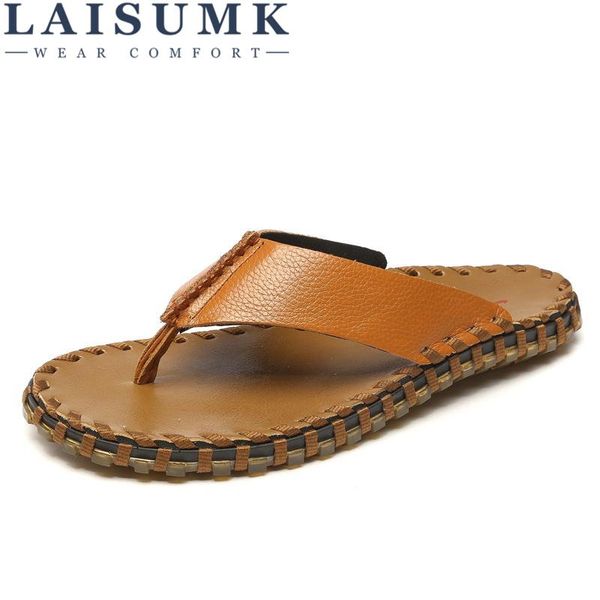 slippers laisumk men summer flip flops bathroom rain sandals beach slides antiskid shoes zapatos hombre genuine leather, Black
slippers laisumk men summer flip flops bathroom rain sandals beach slides antiskid shoes zapatos hombre genuine leather, Black
