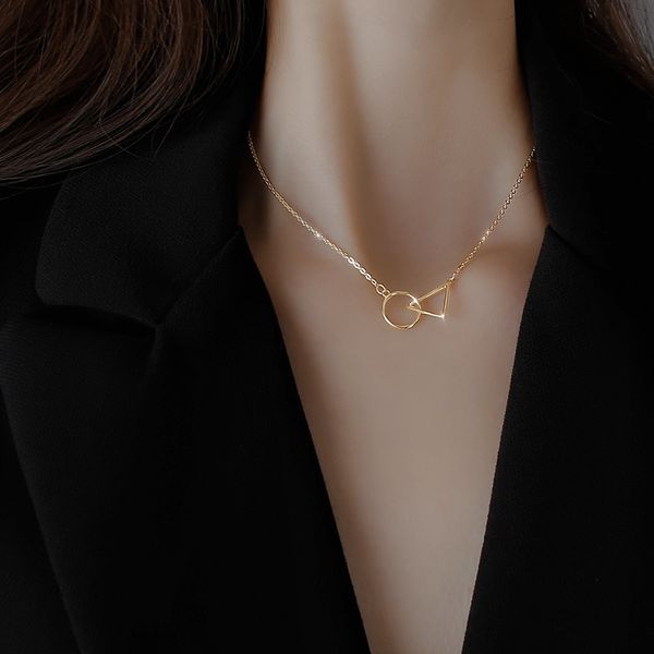 geometric necklace female sense of niche design chain necklace wind clavicle contracted temperament, Silver
geometric necklace female sense of niche design chain necklace wind clavicle contracted temperament, Silver