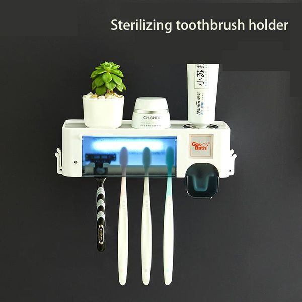 multifunctional wall-mounted smart disinfection toothbrush holder bathroom toothpaste squeezer holders
multifunctional wall-mounted smart disinfection toothbrush holder bathroom toothpaste squeezer holders