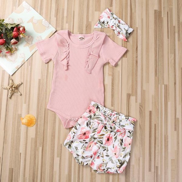 baby & children's 0-24m born girl outfit set solid ruffle button closure romper short flower waist belt pants hairband clothing sets, White
baby & children's 0-24m born girl outfit set solid ruffle button closure romper short flower waist belt pants hairband clothing sets, White