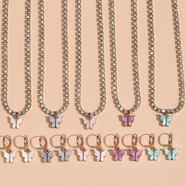 bohemian pavé crystal color butterfly pendant necklace female hip hop variety nightclub party jewelry accessories necklaces, Silver
bohemian pavé crystal color butterfly pendant necklace female hip hop variety nightclub party jewelry accessories necklaces, Silver