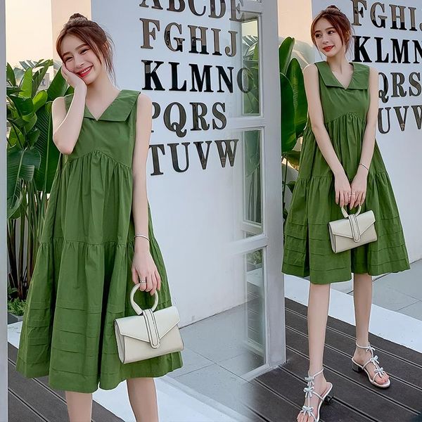 08517# maternity clothes summer cotton sleeveless loose stylish dress pregnant women mom dresses, White
08517# maternity clothes summer cotton sleeveless loose stylish dress pregnant women mom dresses, White
