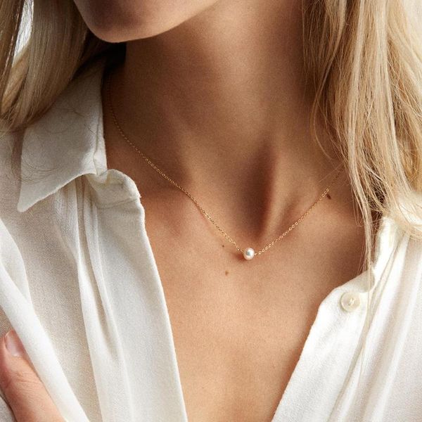 fashion women pearl pendant necklace stainless steel chain jewelry for accessories necklaces, Silver
fashion women pearl pendant necklace stainless steel chain jewelry for accessories necklaces, Silver