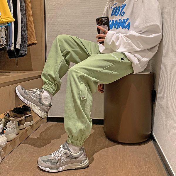 men's pants men casual streetwear joggers cargo trousers pocket designed loose all-match chic elastic waist male fit sweatpants, Black
men's pants men casual streetwear joggers cargo trousers pocket designed loose all-match chic elastic waist male fit sweatpants, Black