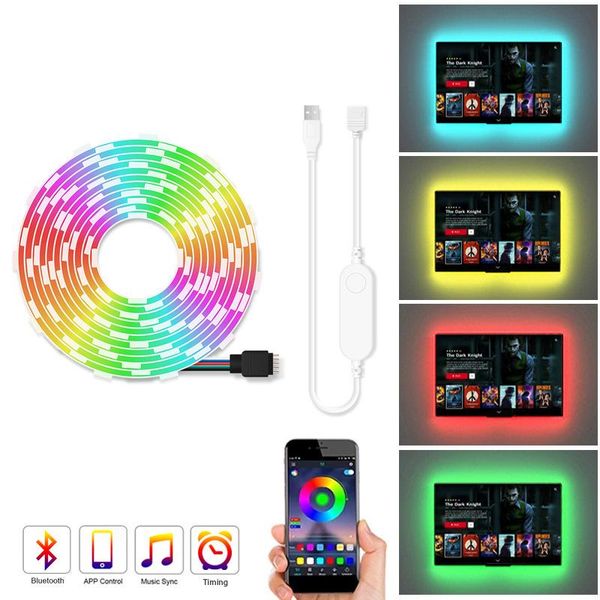 strips led strip light bluetooth with usb mobile phone button 5v colorful rgb waterproof background atmosphere
strips led strip light bluetooth with usb mobile phone button 5v colorful rgb waterproof background atmosphere