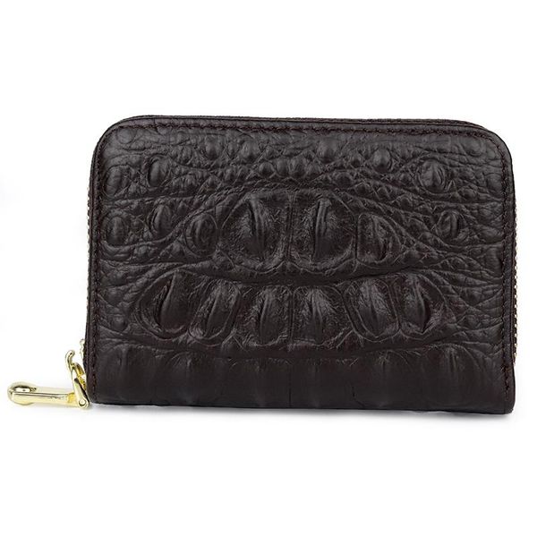 card holders case 100% genuine leather businessmen crocodile pattern large capacity organ style wallets, Brown;gray
card holders case 100% genuine leather businessmen crocodile pattern large capacity organ style wallets, Brown;gray