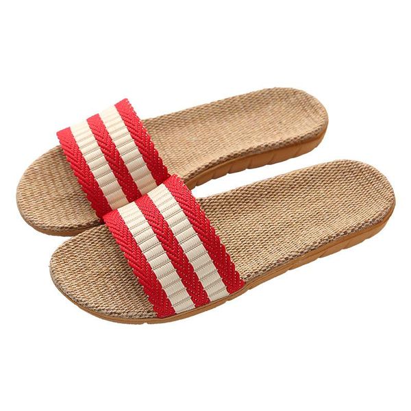 stripe linen slippers home floor soft bottom women indoor shoes beach flip flops, Black
stripe linen slippers home floor soft bottom women indoor shoes beach flip flops, Black