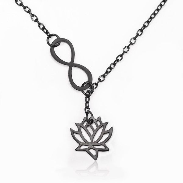 simple hollow out number 8 lotus pendant necklace charming women 3 color long chain accessories creative party jewelry necklaces, Silver
simple hollow out number 8 lotus pendant necklace charming women 3 color long chain accessories creative party jewelry necklaces, Silver