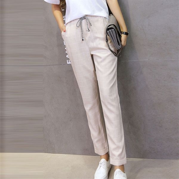 summer women's spring pants elastic waist plaid casual pencil pants fashion ankle-length harem pants lady trousers female 210426, Black;white
summer women's spring pants elastic waist plaid casual pencil pants fashion ankle-length harem pants lady trousers female 210426, Black;white