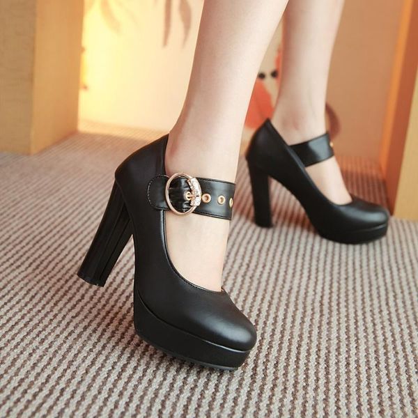 spring black metal buckle strap party women shoes fashion round toe thick square high heel pumps for ladies plus size 34-44 dress
spring black metal buckle strap party women shoes fashion round toe thick square high heel pumps for ladies plus size 34-44 dress