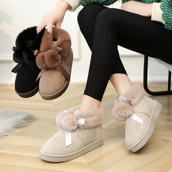 boots weibate women sheep wool genuine leather ball fur snow shoes cowskin flat warm winter, Black
boots weibate women sheep wool genuine leather ball fur snow shoes cowskin flat warm winter, Black