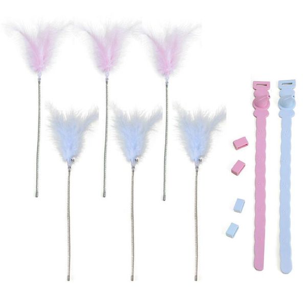 cat toys 8pcs funny faux feather kitten teaser interactive wand pet hunting toy with bell training
cat toys 8pcs funny faux feather kitten teaser interactive wand pet hunting toy with bell training