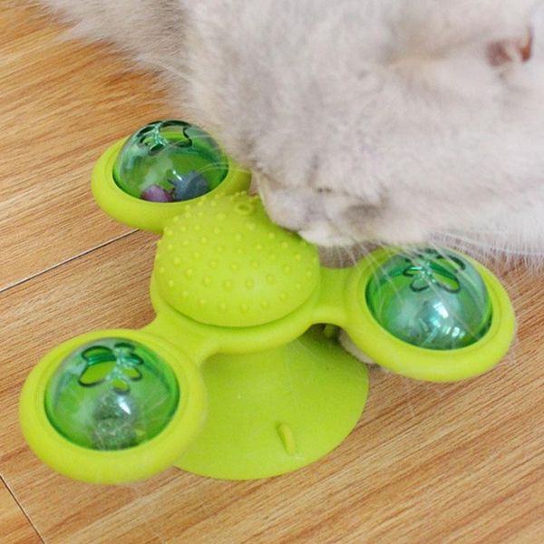 cat toys pet toy windmill spinning and scratching itchy glowing turntable three colors